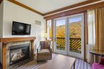 Get cozy by the fireplace after experiencing all the fun at Spruce Peak Village